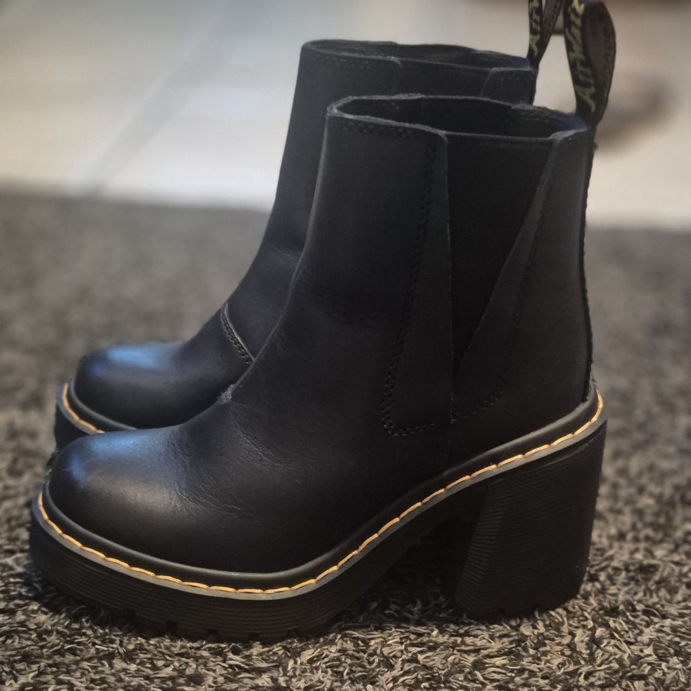 Dr. Martens Black Ankle Boots with Chunky Sole